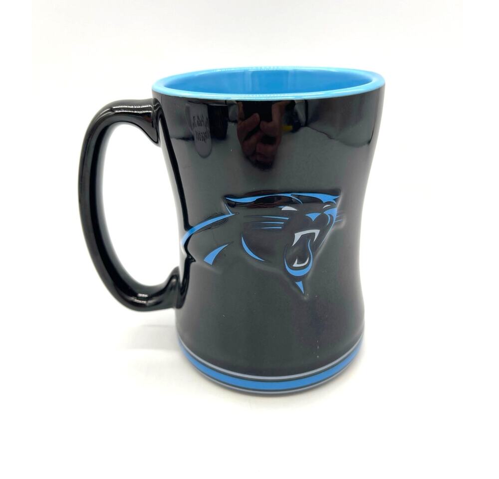 NFL Carolina Panthers Sculpted 3D Panther Logo 2013 Boelter Brands Coffee Mug
